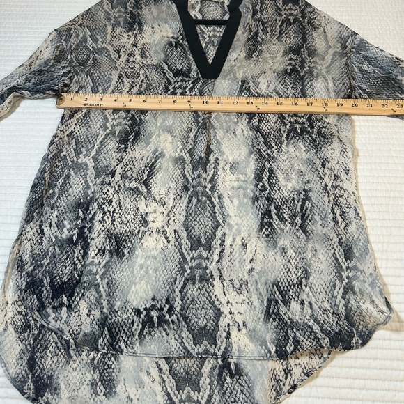 Zara Snakeskin Print Sheer Blouse. Size XS. Whimsigoth. - Picture 7 of 8